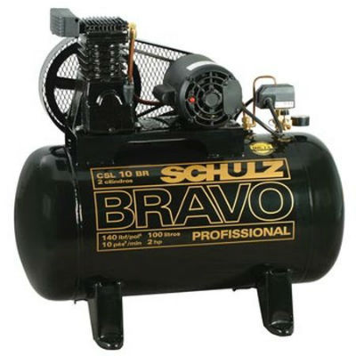 Compressor Ar Schulz Bravo 10pés 100L 140PSI 2cv Trifásico CSL10BR/100L