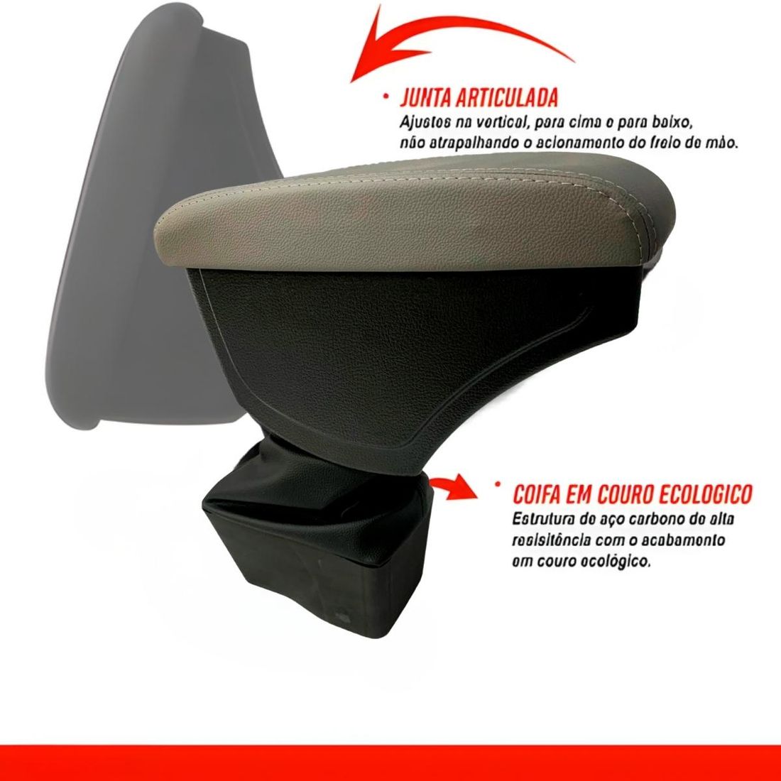 Apoio de Braço Fiat Pulse Após 2022 Cor Cinza