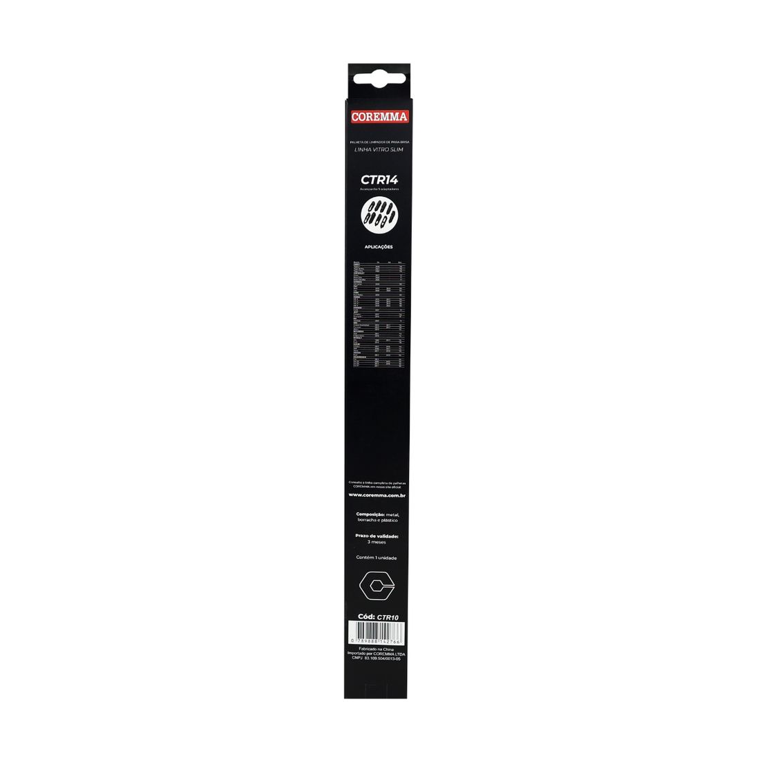 Palheta Limpador Vidro Traseiro Vitro Slim Coremma CTR14