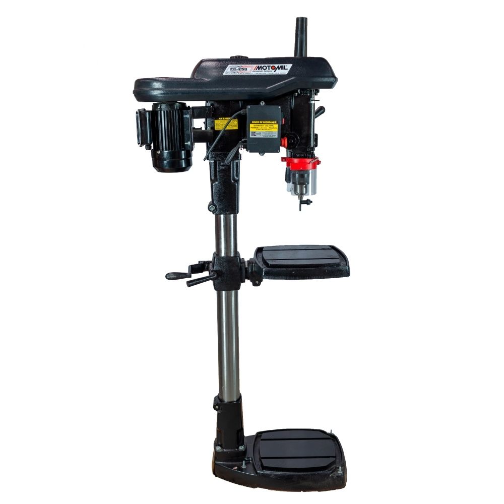 Furadeira Coluna 1" Motor 1Cv Trifásico Com Chave Segurança Motomil FC-250T
