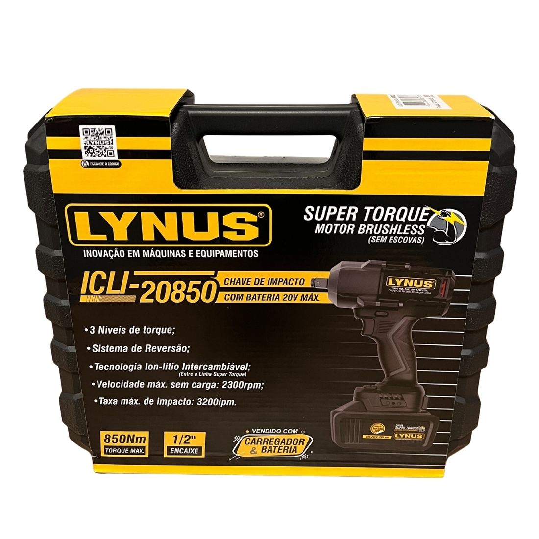 Chave Impacto Lynus 85kg 1 Bateria 20v 4Ah Chave Impacto Lynus 85kg 1 Bateria 20v 4Ah