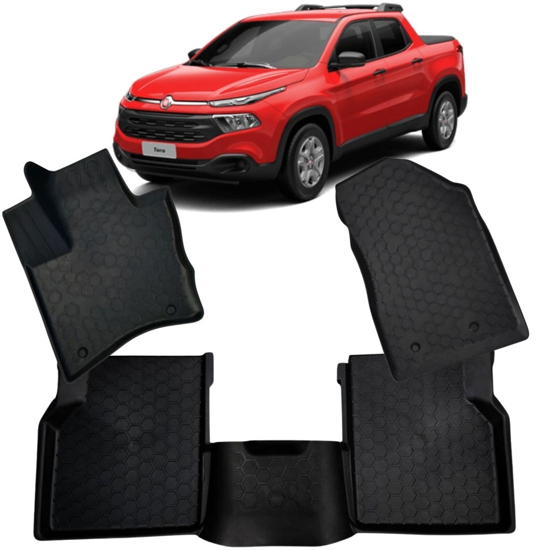 Conjunto Tapete Bandeja Fiat Toro Após 2016