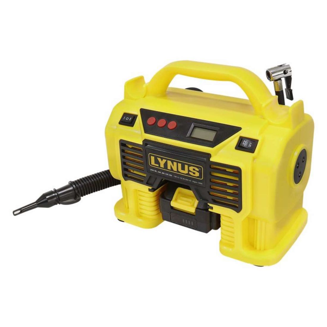 Compressor e Inflador de Ar Portátil Lynus a Bateria 20V
