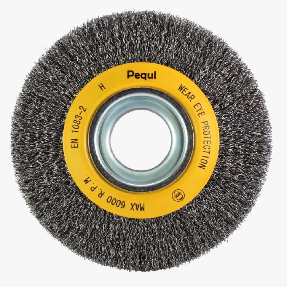 Escova Aço Ondulado Tipo Circular 150mm (6") Largura 19mm (3/4")