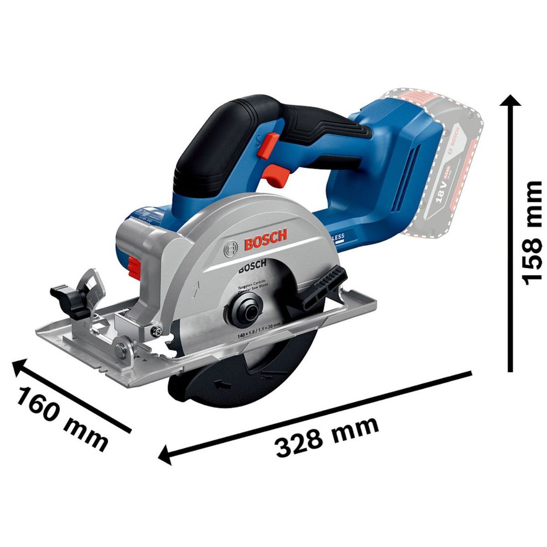 Combo Plaina + Serra Circular Bosch Com 2 Baterias 18v 4ah e Carregador