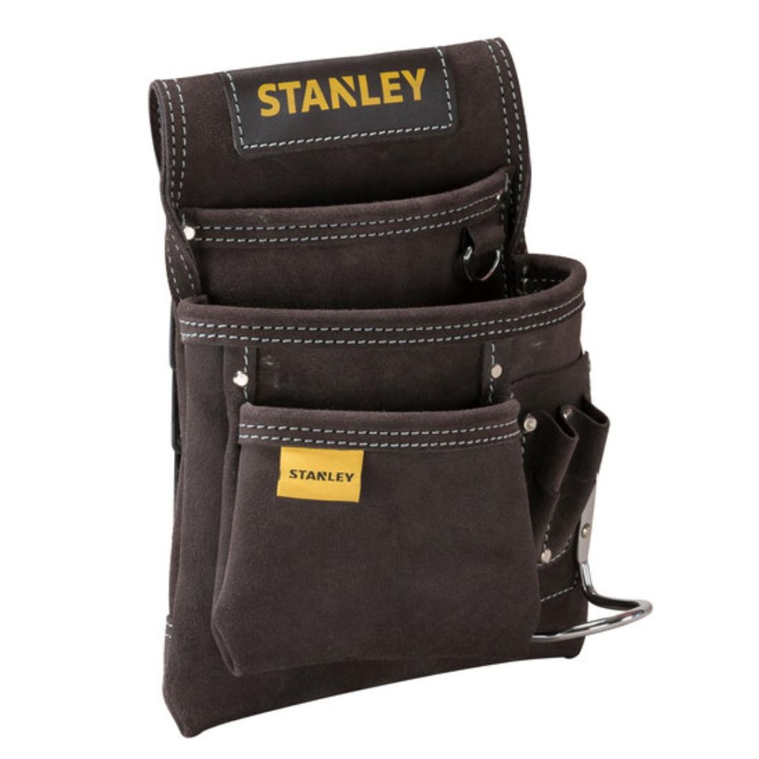 Porta Ferramentas Stanley em Couro Com 6 Bolsos