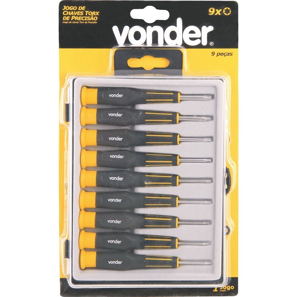 Jogo Chave Torx Precisão T4-T20 9 peças Vonder