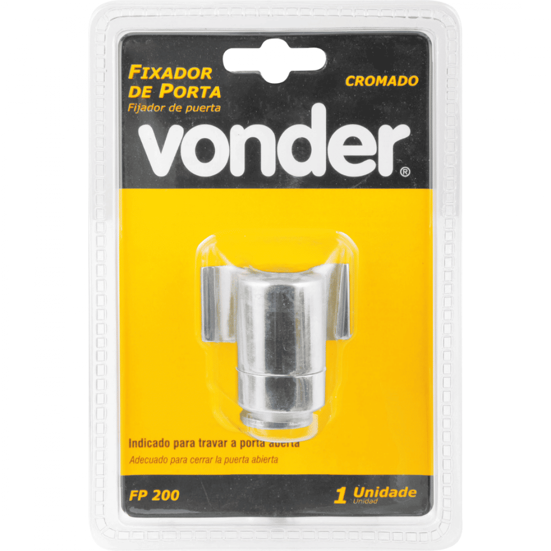 Prendedor de Porta Magnético FP-200 Cromado - Vonder