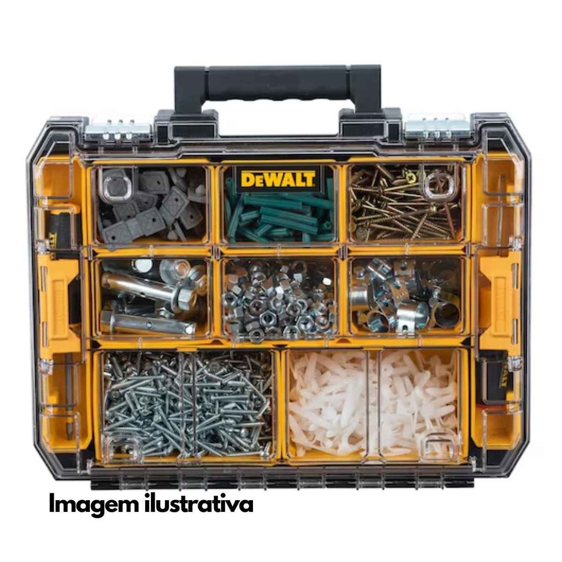 Organizador TSTAK Com Tampa Transparente DWST17805 DeWalt Organizador TSTAK Com Tampa Transparente DWST17805 DeWalt