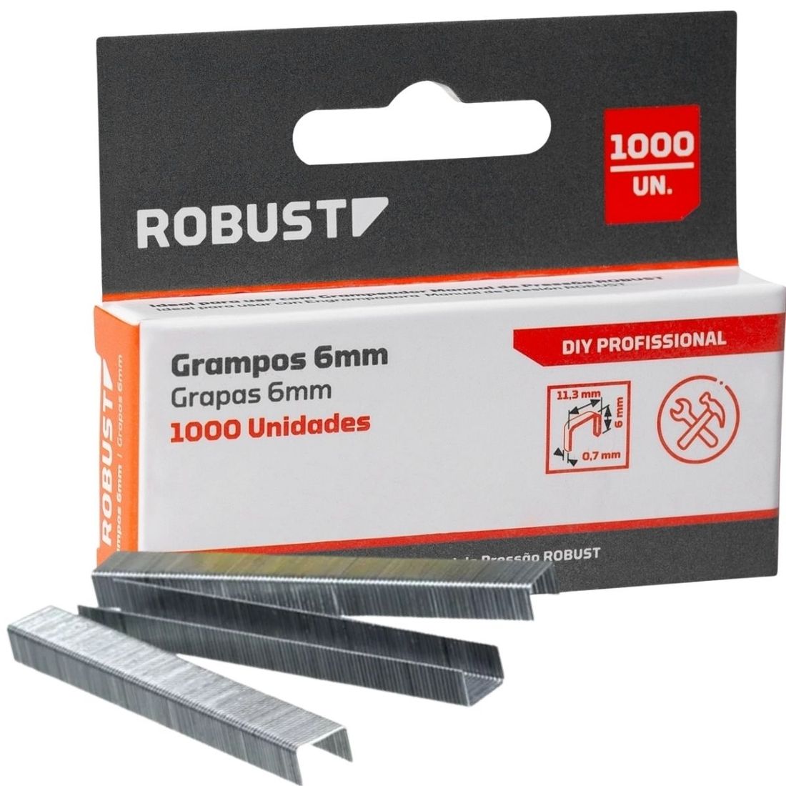 Grampo Robust 6mm Para Grampeador de Pressão S61001006