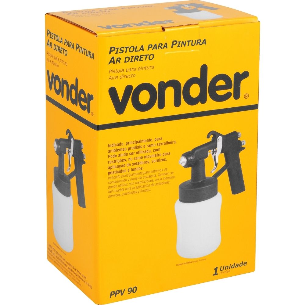 Pistola Para Pintura Mod-ppv90 Reservatório Plástico Vonder