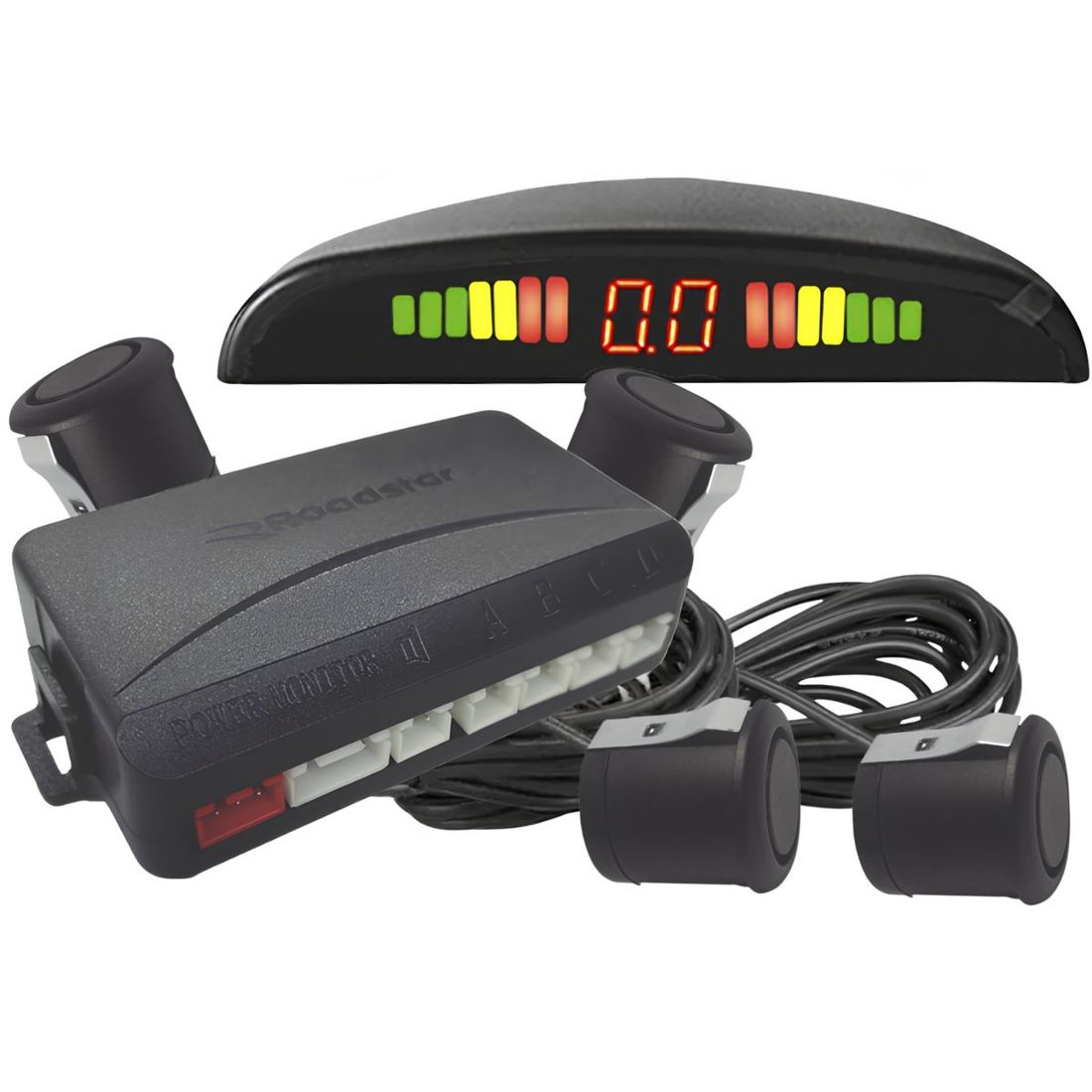 Kit Sensor Estacionamento 12v 4p Preto Fosco Roadstar Kit Sensor Estacionamento 12v 4p Preto Fosco Roadstar