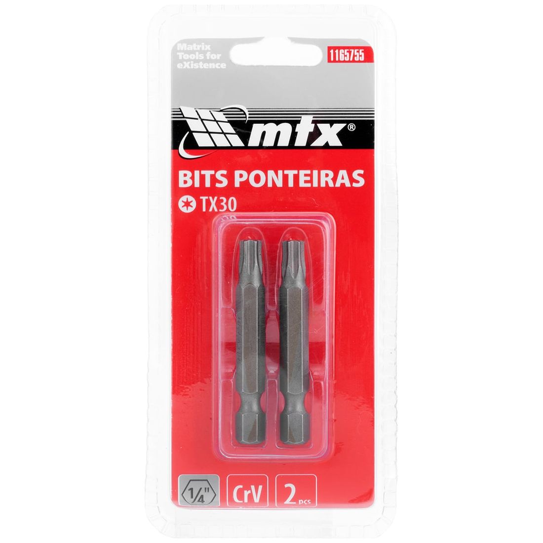 Ponteira Bits Torx T30 MTX 50mm Cartela 2pçs Ponteira Bits Torx T30 MTX 50mm Cartela 2pçs