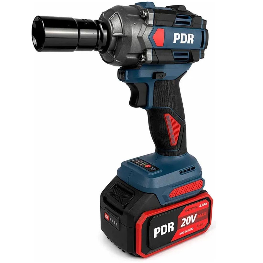 Chave Impacto Encaixe 1/2" Torque 63Kg 20V 1 Bateria 4Ah PDR Chave Impacto Encaixe 1/2" Torque 63Kg 20V 1 Bateria 4Ah PDR