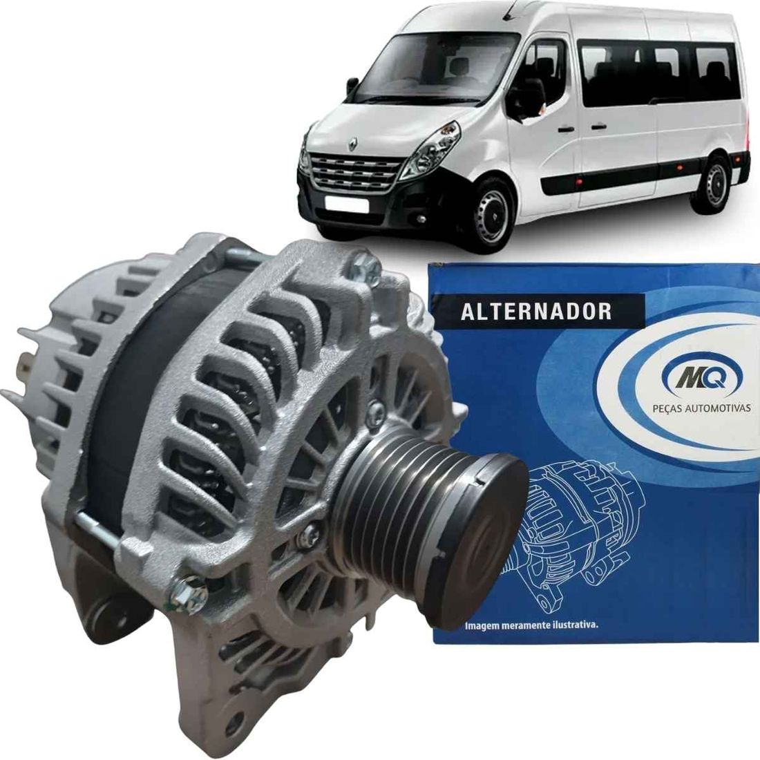 Alternador Multiqualitá 185Aamp Renault Master 2.3 Após 2013