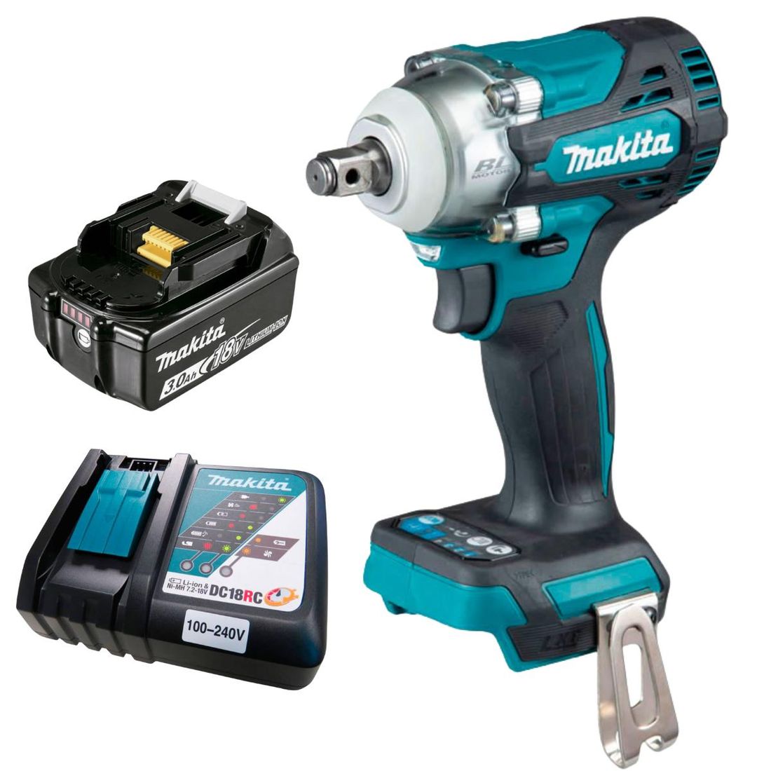 Chave Impacto Makita 18V 1/2 Torque 33kg 1 Bateria 3Ah Chave Impacto Makita 18V 1/2 Torque 33kg 1 Bateria 3Ah