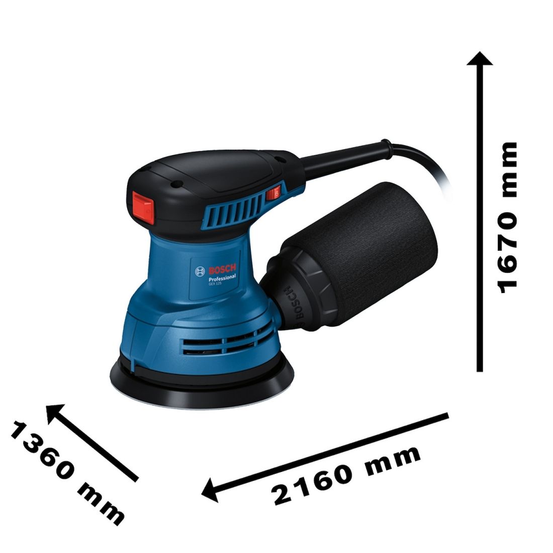 Lixadeira Roto Orbital 5\" 280W 220V GEX 125 Bosch Lixadeira Roto Orbital 5\" 280W 220V GEX 125 Bosch