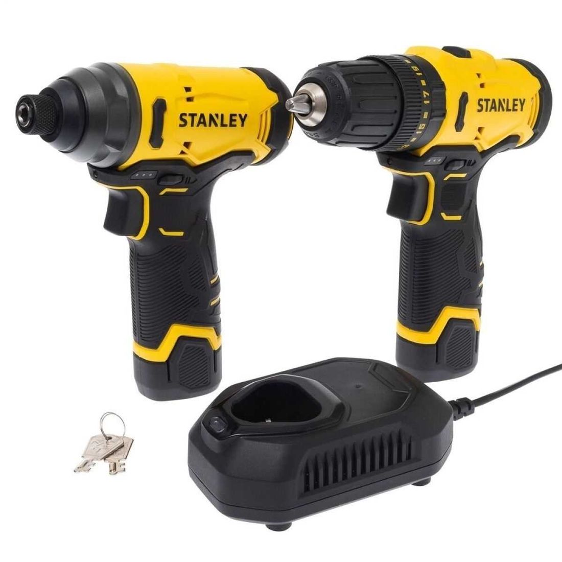 Combo Furadeira e Parafusadeira + Parafusadeira Impacto Bateria 12V Stanley Combo Furadeira e Parafusadeira + Parafusadeira Impacto Bateria 12V Stanley