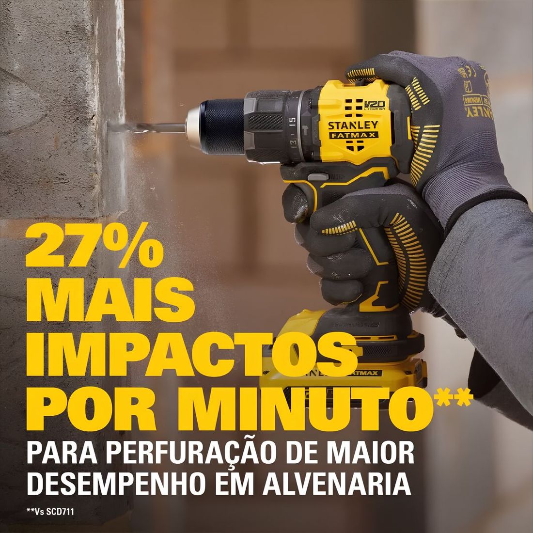 Parafusadeira Furadeira Impacto Stanley 1/2"" 20V S/Bateria Parafusadeira Furadeira Impacto Stanley 1/2"" 20V S/Bateria