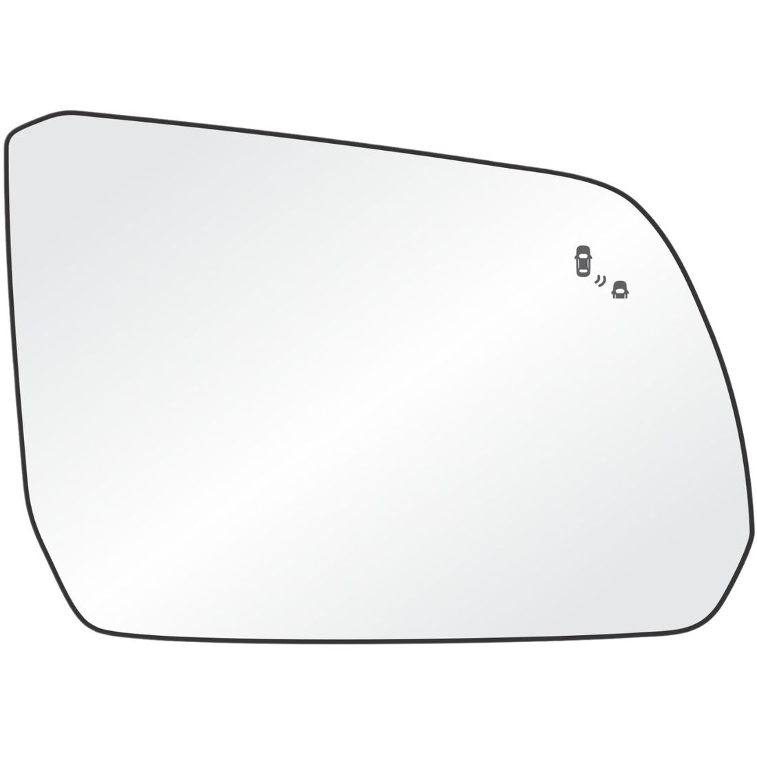 Lente Retrovisor Direito Ford Ranger 2023 Em Diante (C/Sensor Ponto Cego)