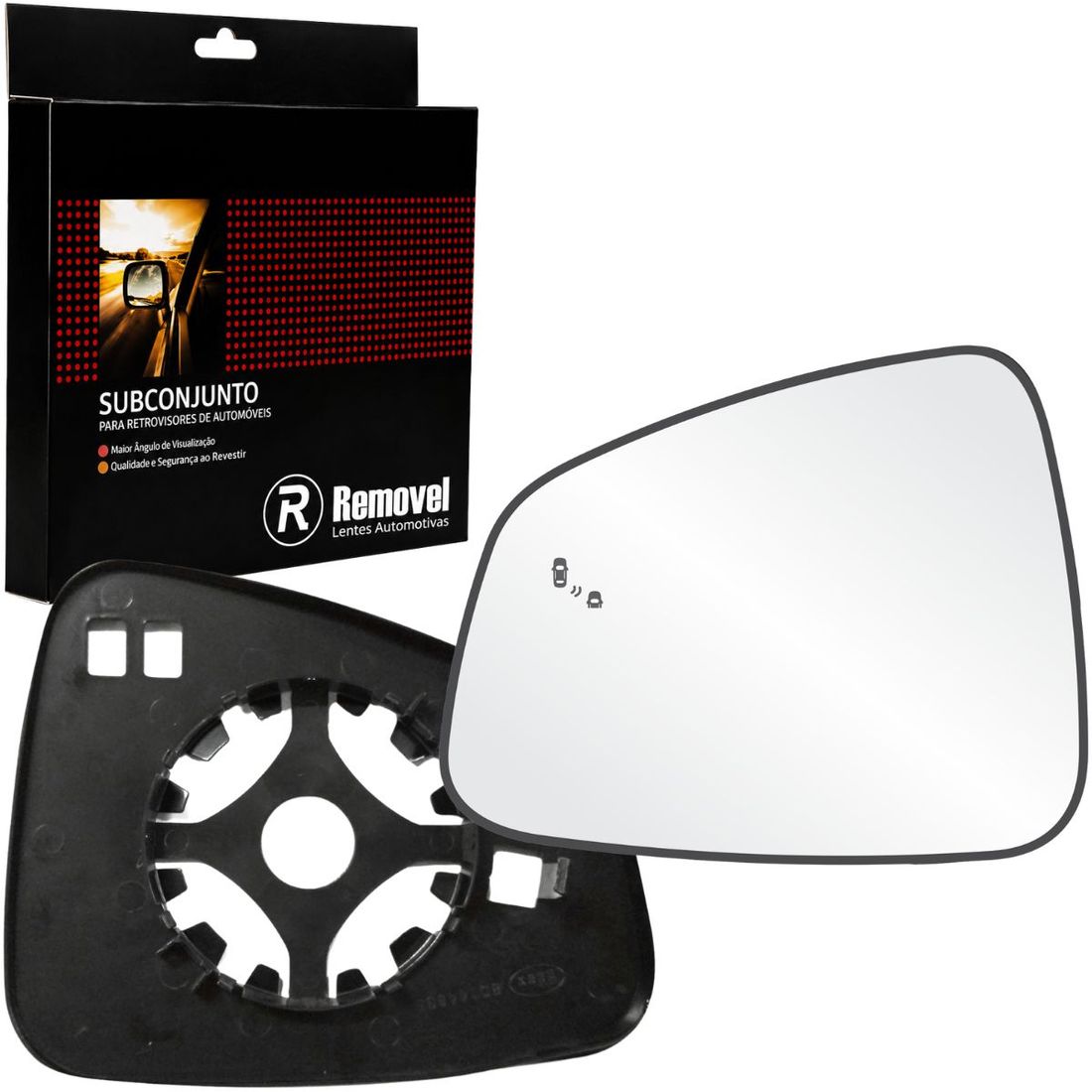 Lente Retrovisor Esquerdo GM Tracker 2013 A 2019 (C/Sensor Ponto Cego)