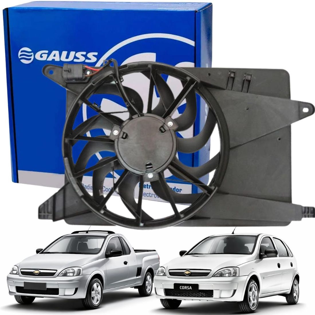 Eletroventilador GM Montana Corsa 1.4 1.8 2005 a 2011 Com Ar