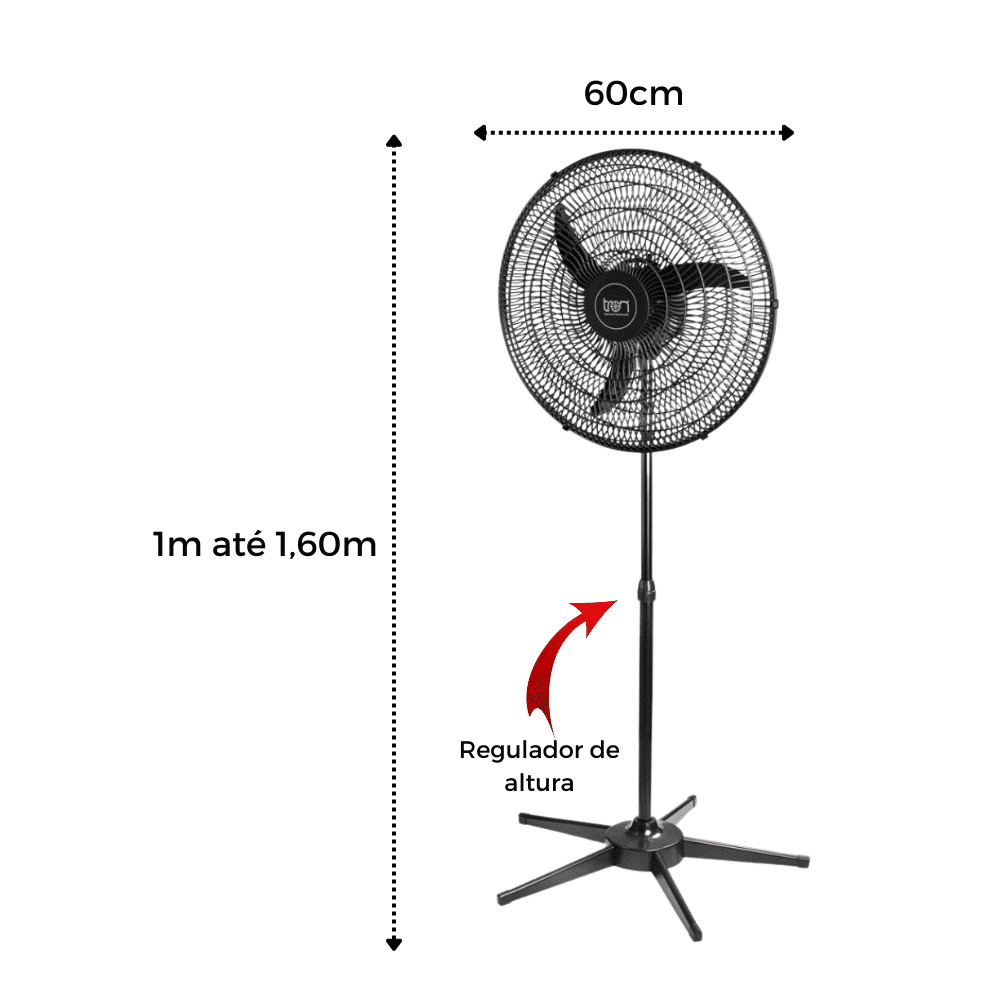 Ventilador de Coluna Profissional TRON 60cm 140W 220V