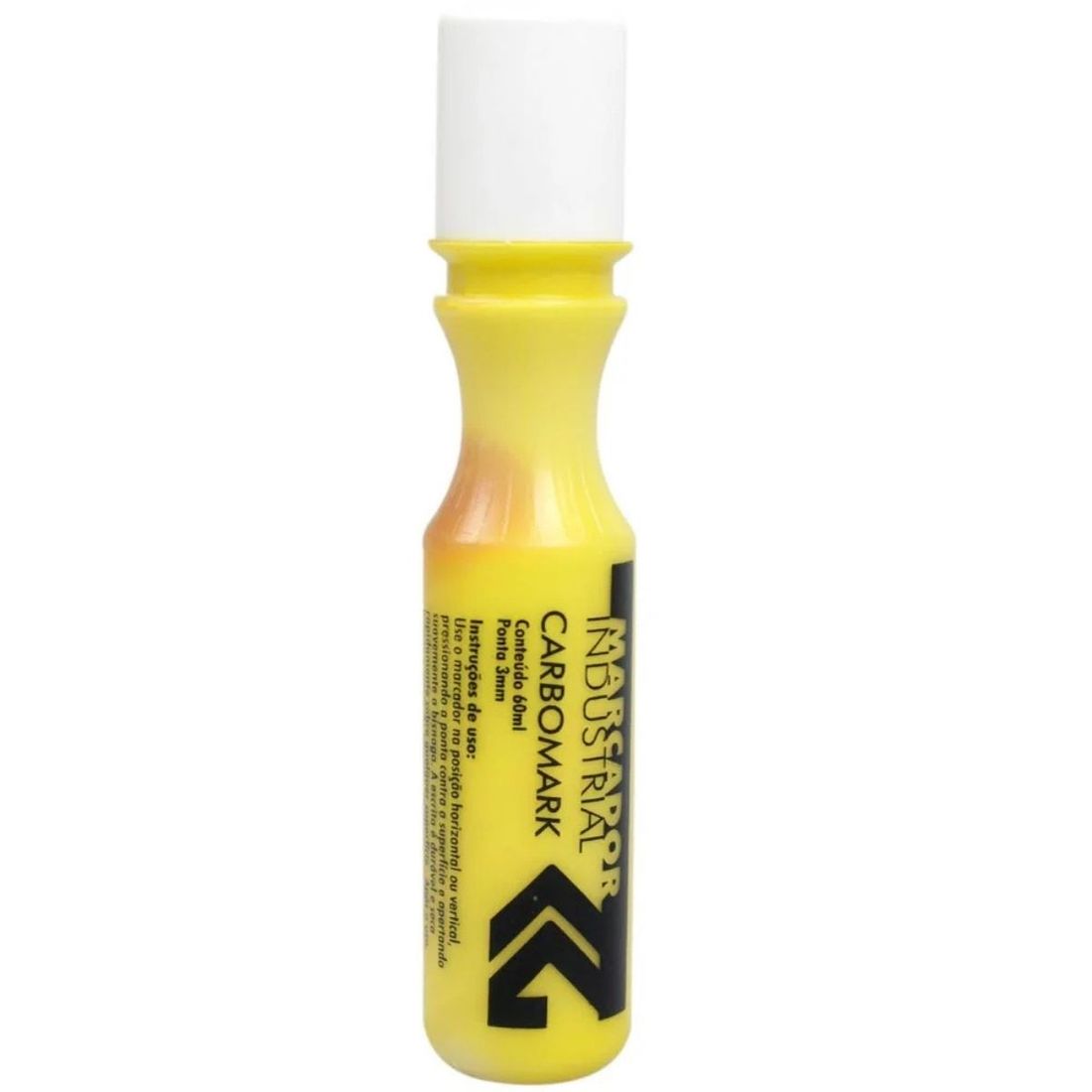 Marcador Industrial Carbomark Amarelo Bisnaga Plástica Ponta 3mm Carbografite