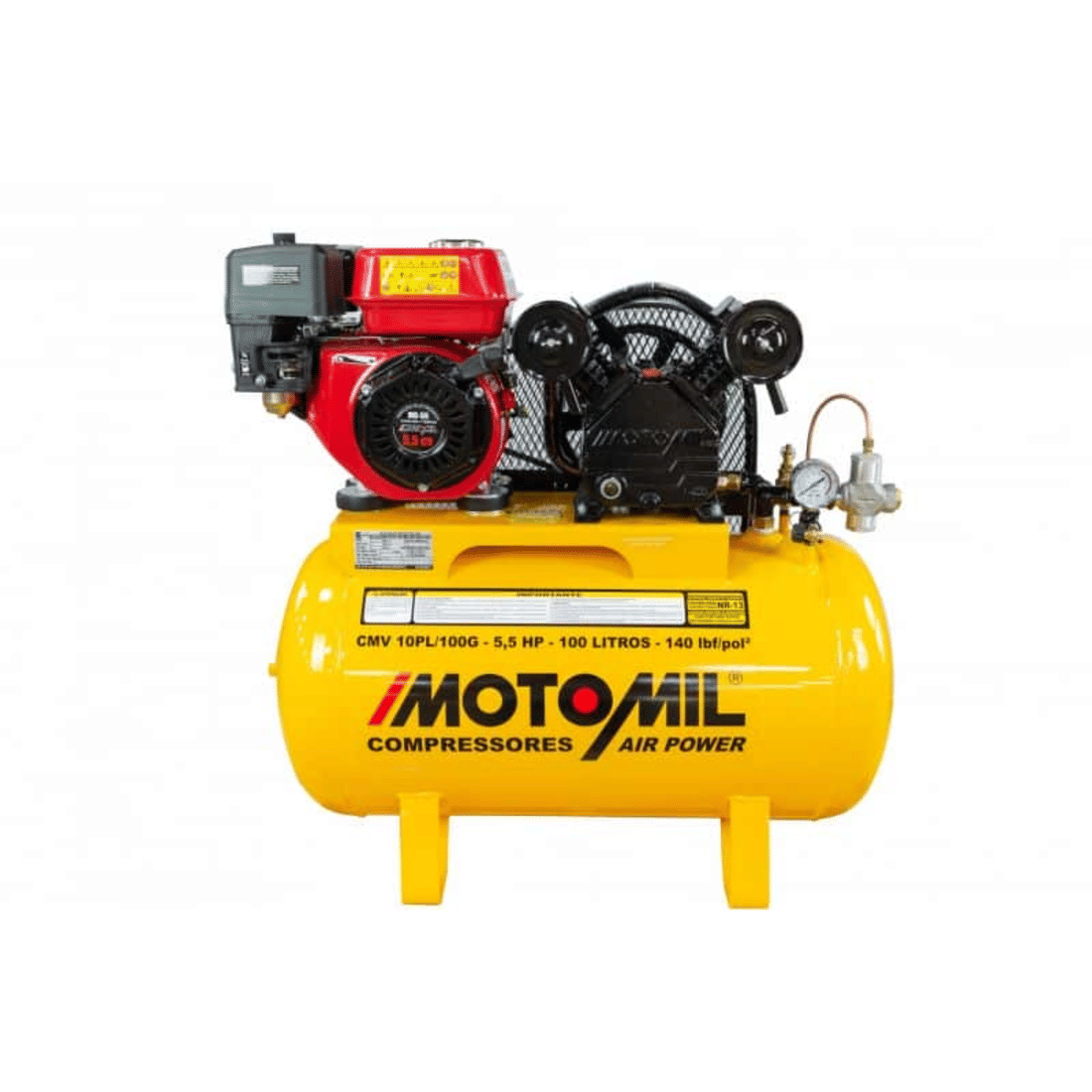 Compressor Air Power 10Pés 100L 7Hp Gasolina 4T Motomil