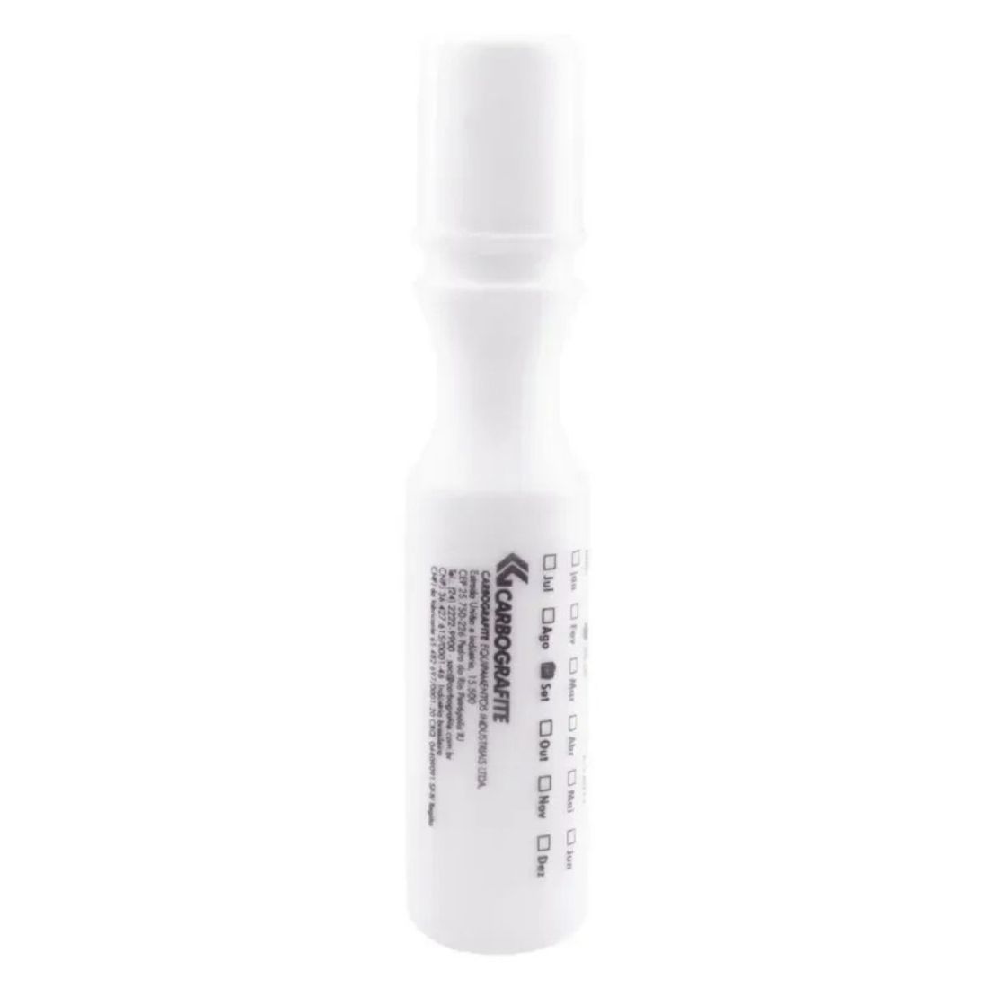 Marcador Industrial Carbomark Branco Bisnaga Plástica Ponta 3mm Carbografite