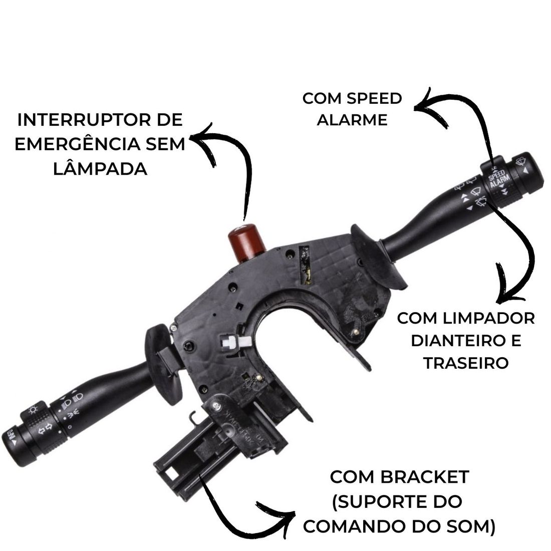 Chave de Seta Ford Ecosport 2005/2012 Com Limpador Traseiro