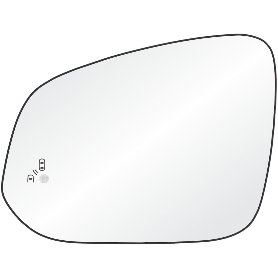 Lente Retrovisor Esquerdo Toyota Corolla Cross 2021 Em Diante C/Sensor de Ponto Cego