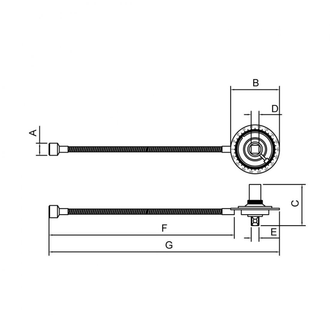 Medidor de torque angular encaixe 1/2 Tramontina Pro