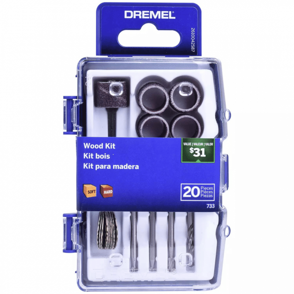 Conjunto Acessórios Retífica Para Trabalhos em Madeira 20pçs - Dremel