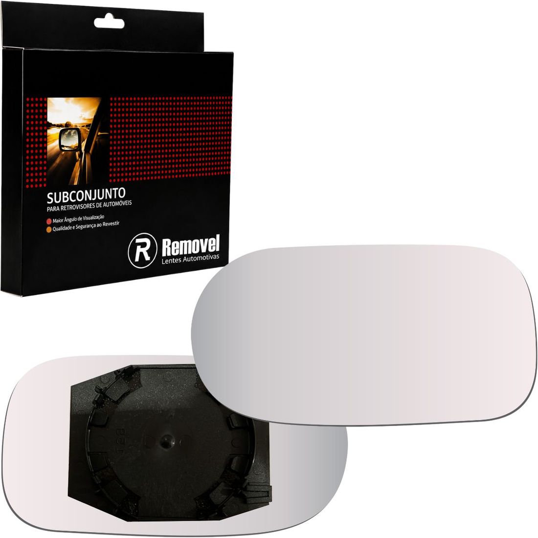 Lente Retrovisor Esquerdo Fiat Palio Strada Siena 2004/2010 Uno 2005/2010 (Modelo Ficosa)