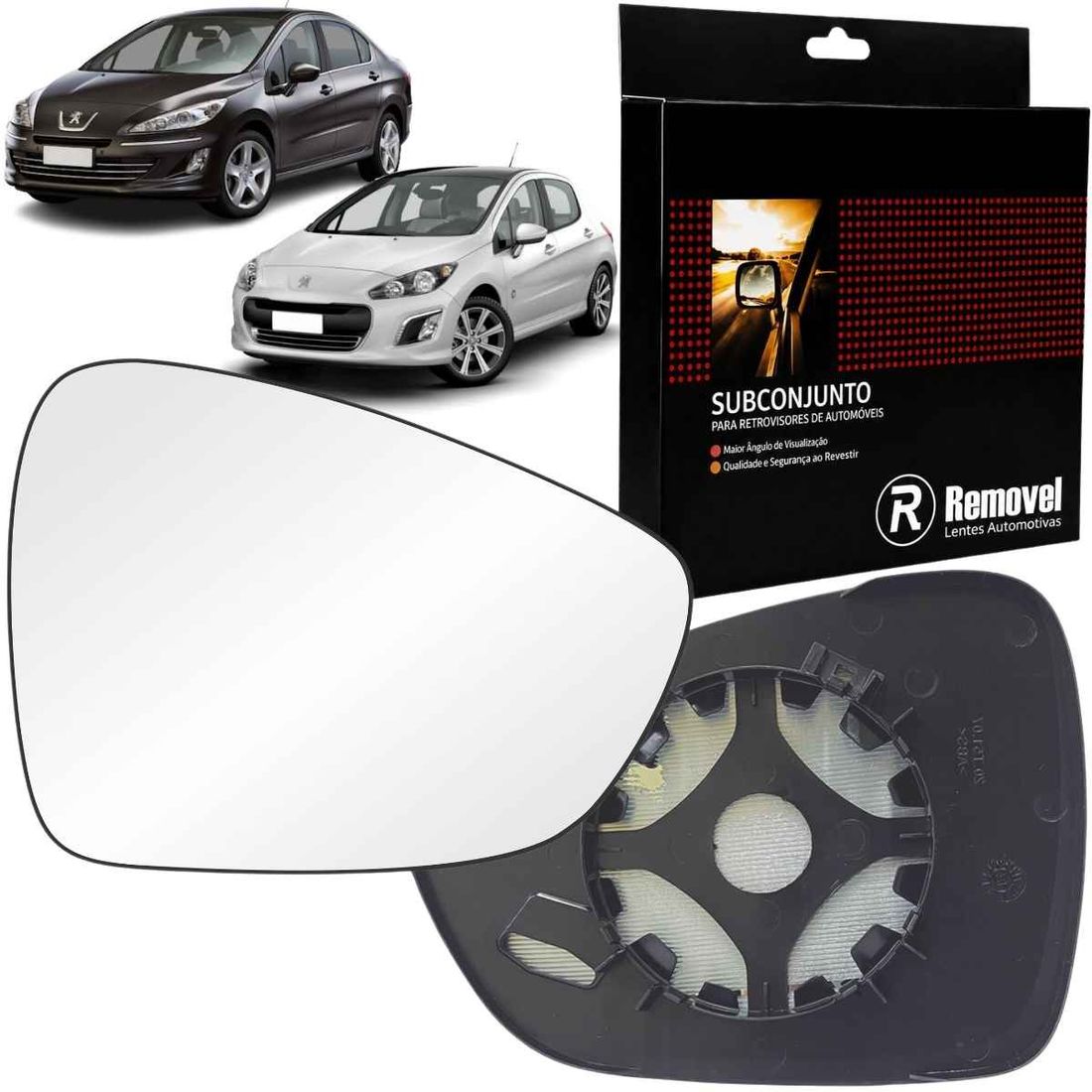Lente Retrovisor Direito C3 E Aircross 2012 A 2019 SB212