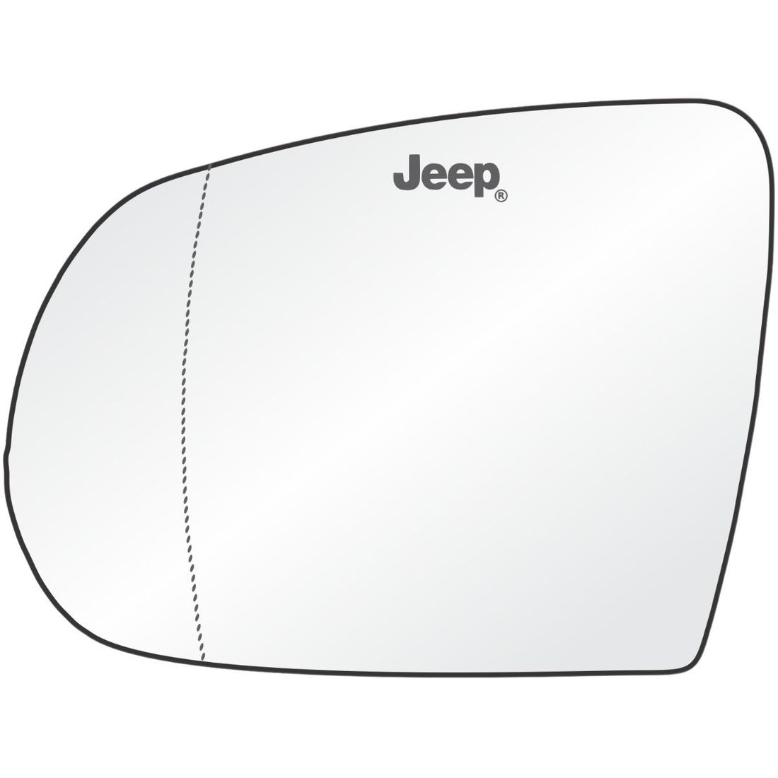 Lente Retrovisor Esquerdo Jeep Compass 2016 Em Diante - Asférico