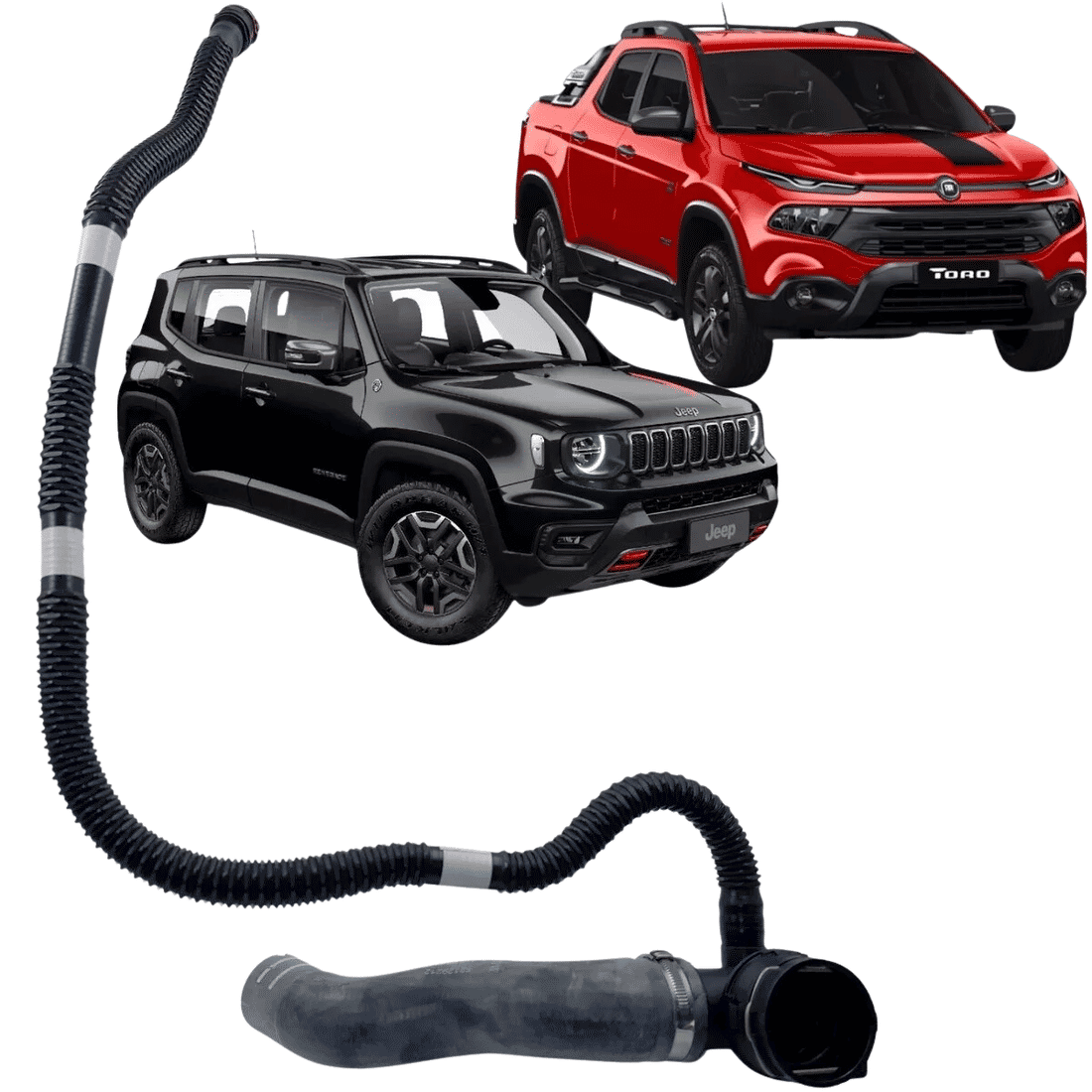Mangueira Fiat Inferior Radiador Toro 2.0 16/... Jeep Renegade 2.0 15/... 52129212