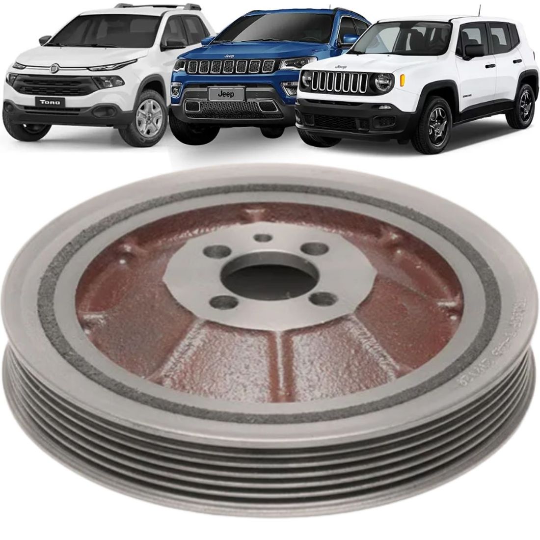 Polia Virabrequim Toro Renegade 2.0 diesel 2015 em diante Polia Virabrequim Toro Renegade 2.0 diesel 2015 em diante