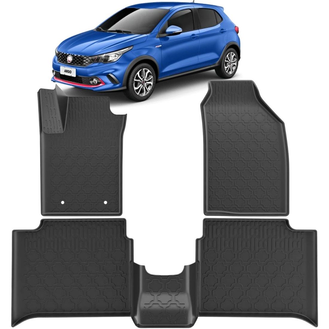 Conjunto Tapete Bandeja Fiat Argo 4 Portas Após 2017