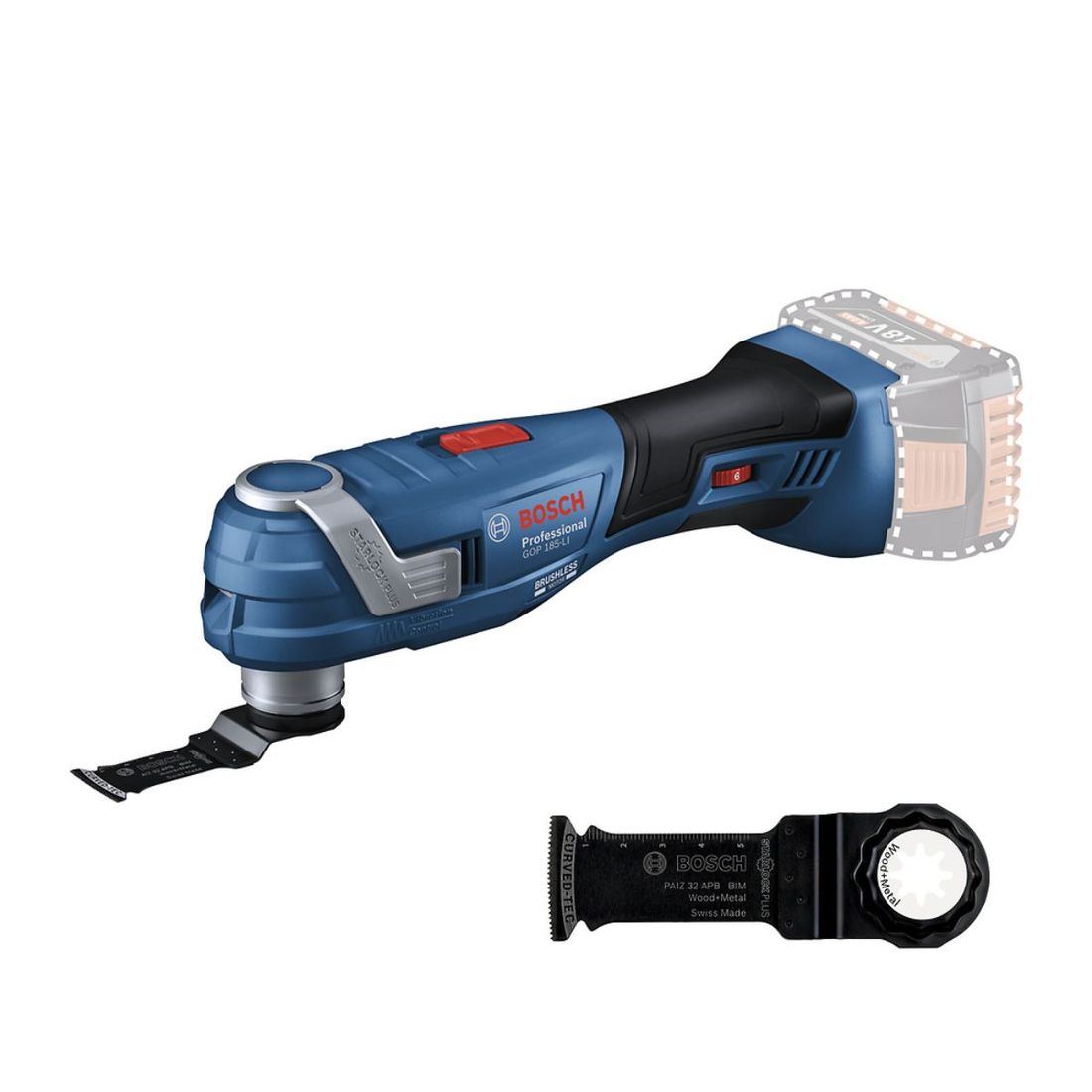 Combo Chave Impacto + Multicortadora Bosch com 2 Baterias 18v 4ah e Carregador