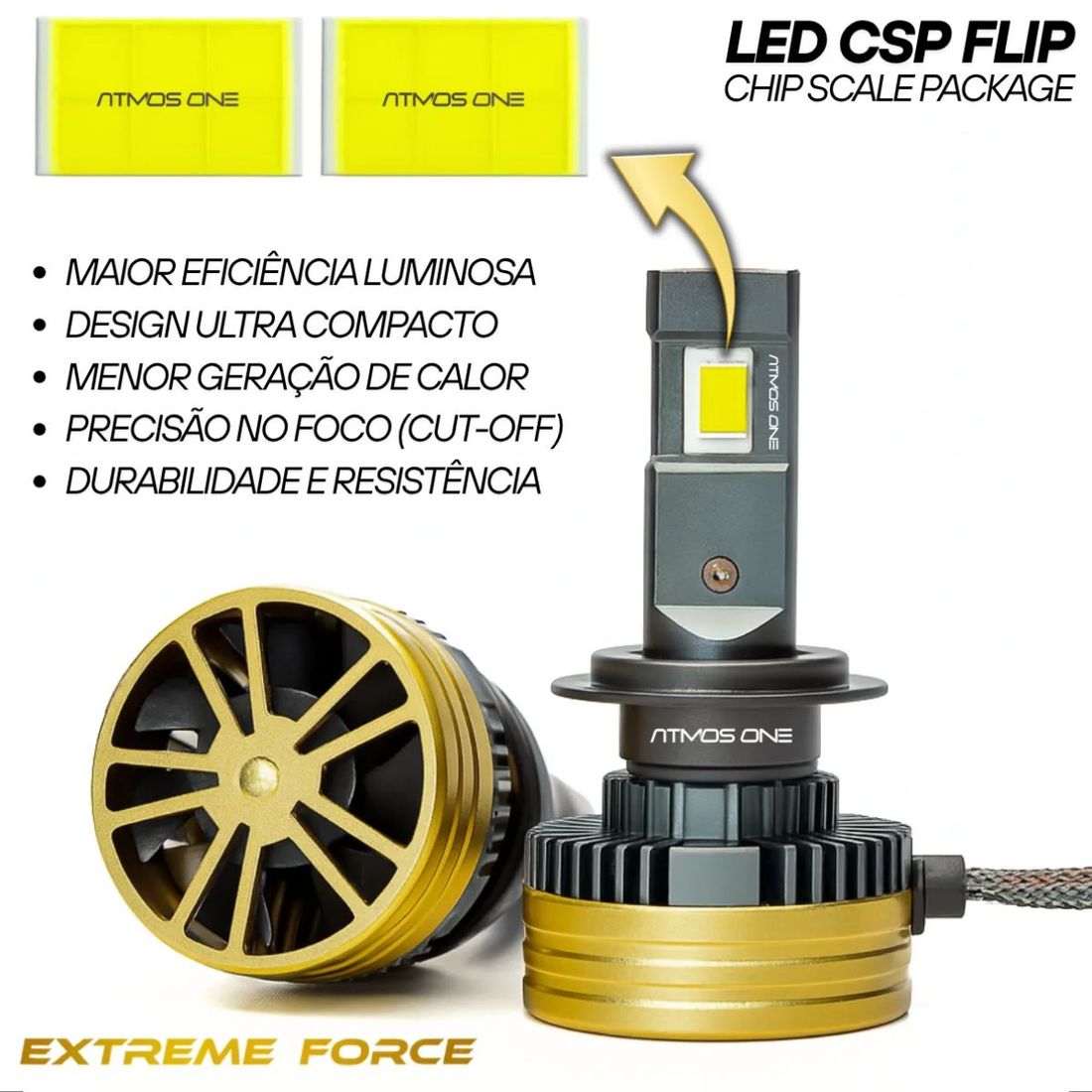 Kit 2 Lâmpadas Ultra Led Code Extreme Force H18 H7 12V 4300K