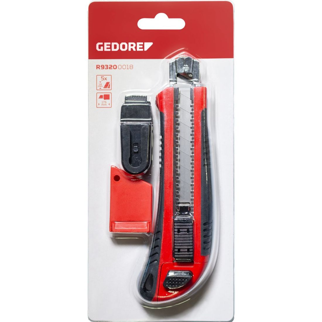 Estilete Profissional Gedore RED 18mm Com 5 Laminas