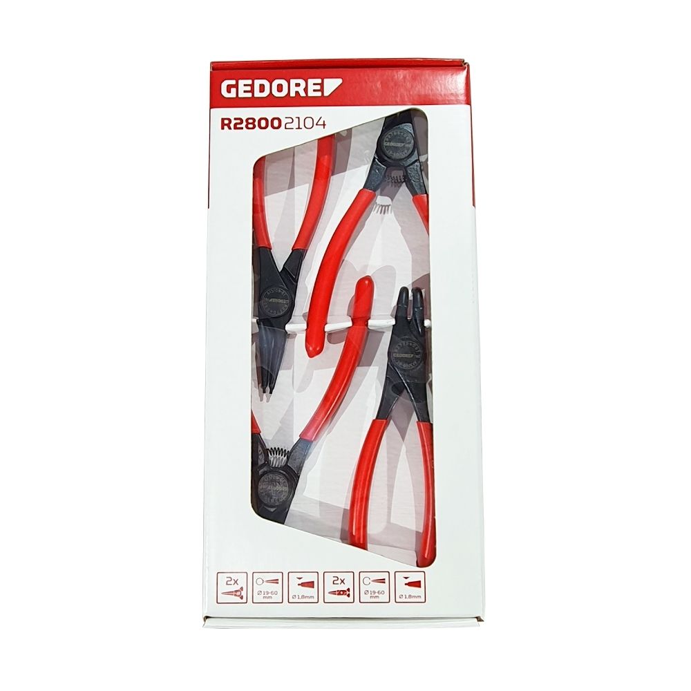 Jogo Alicates Anéis Interno/Externo Gedore RED 4 peças GR28002104