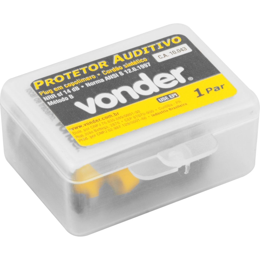 Protetor Auricular Tipo Plug Vonder 7045600000