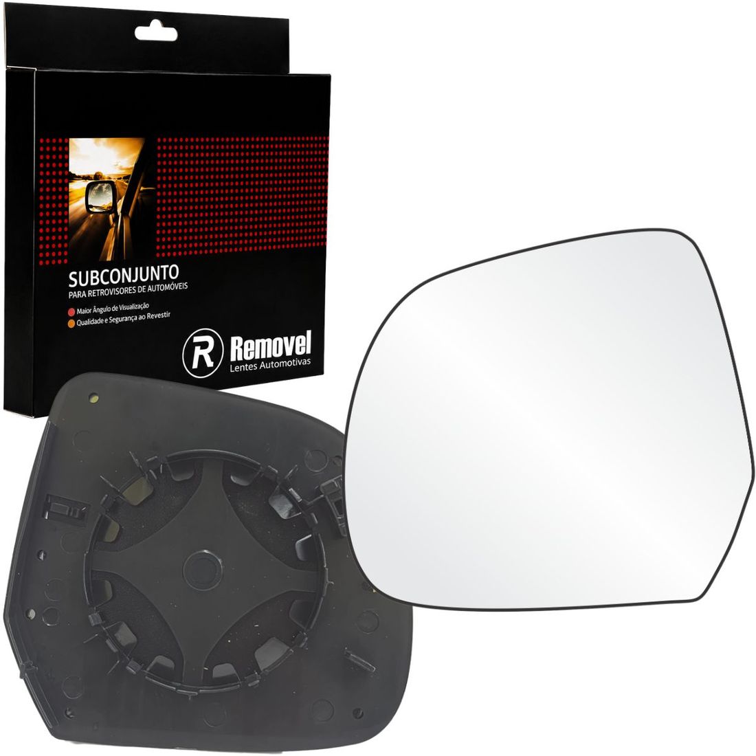 Lente Retrovisor Esquerdo Nissan March 2011 a 2021 Versa 2012 a 2014