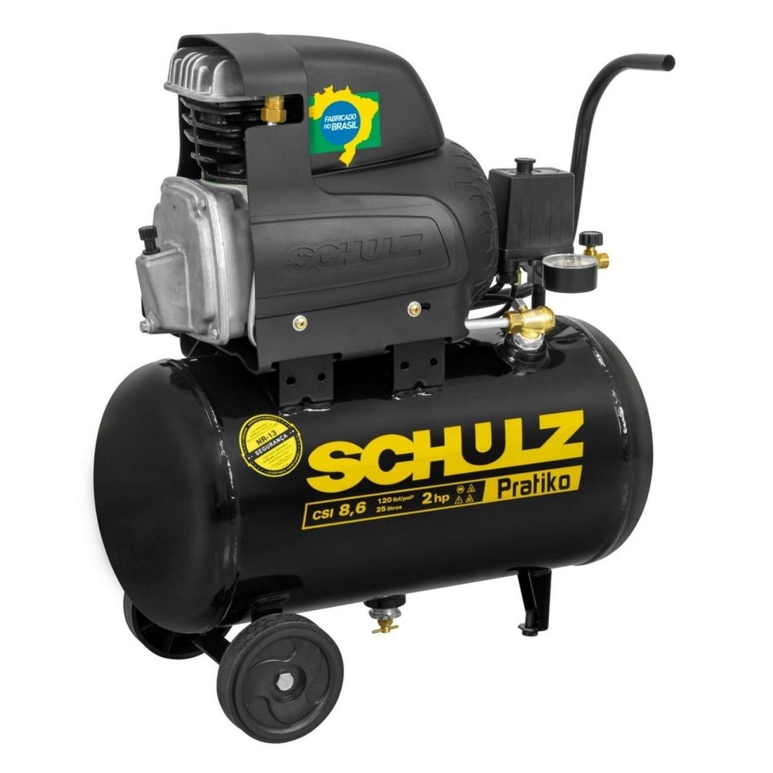Motocompressor Schulz 8,6Pés 25L 120PSI 2Cv Monofásico