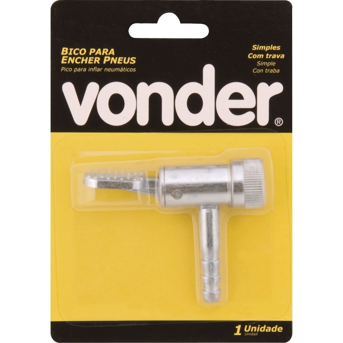 Bico Encher Pneu Vonder C/Trava Espigão Mang 5/16 Bico Encher Pneu Vonder C/Trava Espigão Mang 5/16