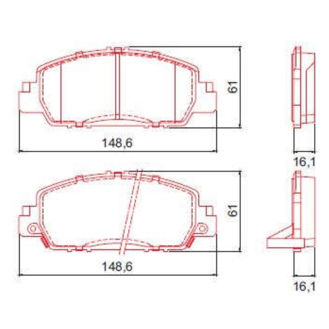 Pastilha Dianteira Cerâmica Honda HRV 2015 a 2020 Accord 2012/... Dianteira Civic 2023/... Pastilha Dianteira Cerâmica Honda HRV 2015 a 2020 Accord 2012/... Dianteira Civic 2023/...