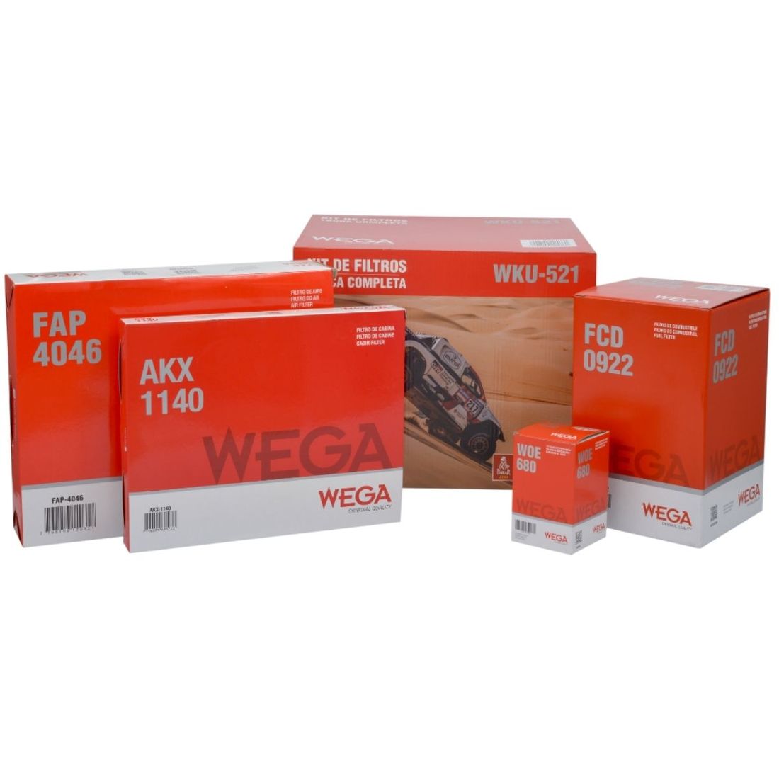 Kit de Filtros VW Amarok 2.0 Após 2015 WKU521 Wega